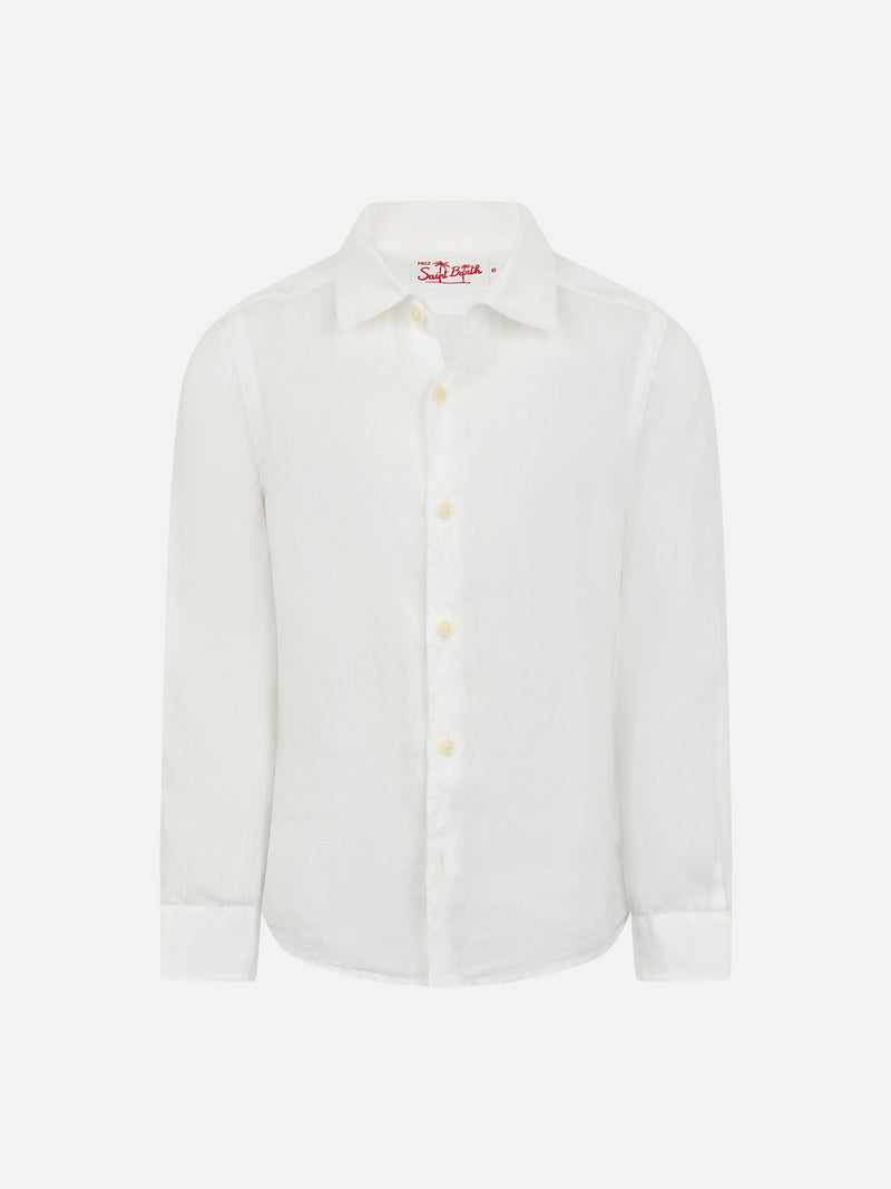 Kid white linen shirt Agnes