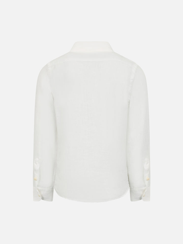 Kid white linen shirt Agnes