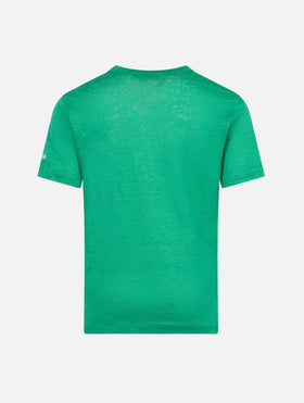 Kindergrünes Leinen-Jersey-T-Shirt Alex
