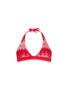 Red knitted triangle