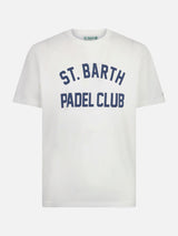 Herren-T-Shirt aus schwerer Baumwolle mit St. Barth Padel Club