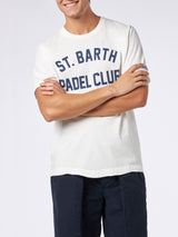 Herren-T-Shirt aus schwerer Baumwolle mit St. Barth Padel Club