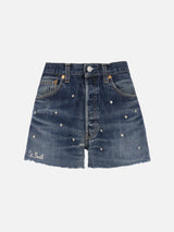 Damen Upcycling Jeansshorts Arizona mit Strasssteinen