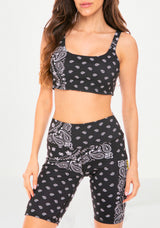 Activewear da donna con stampa bandana