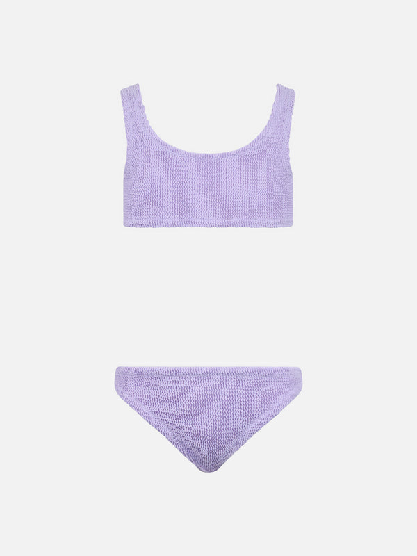 Girl lilac classic crinkle bikini Baker