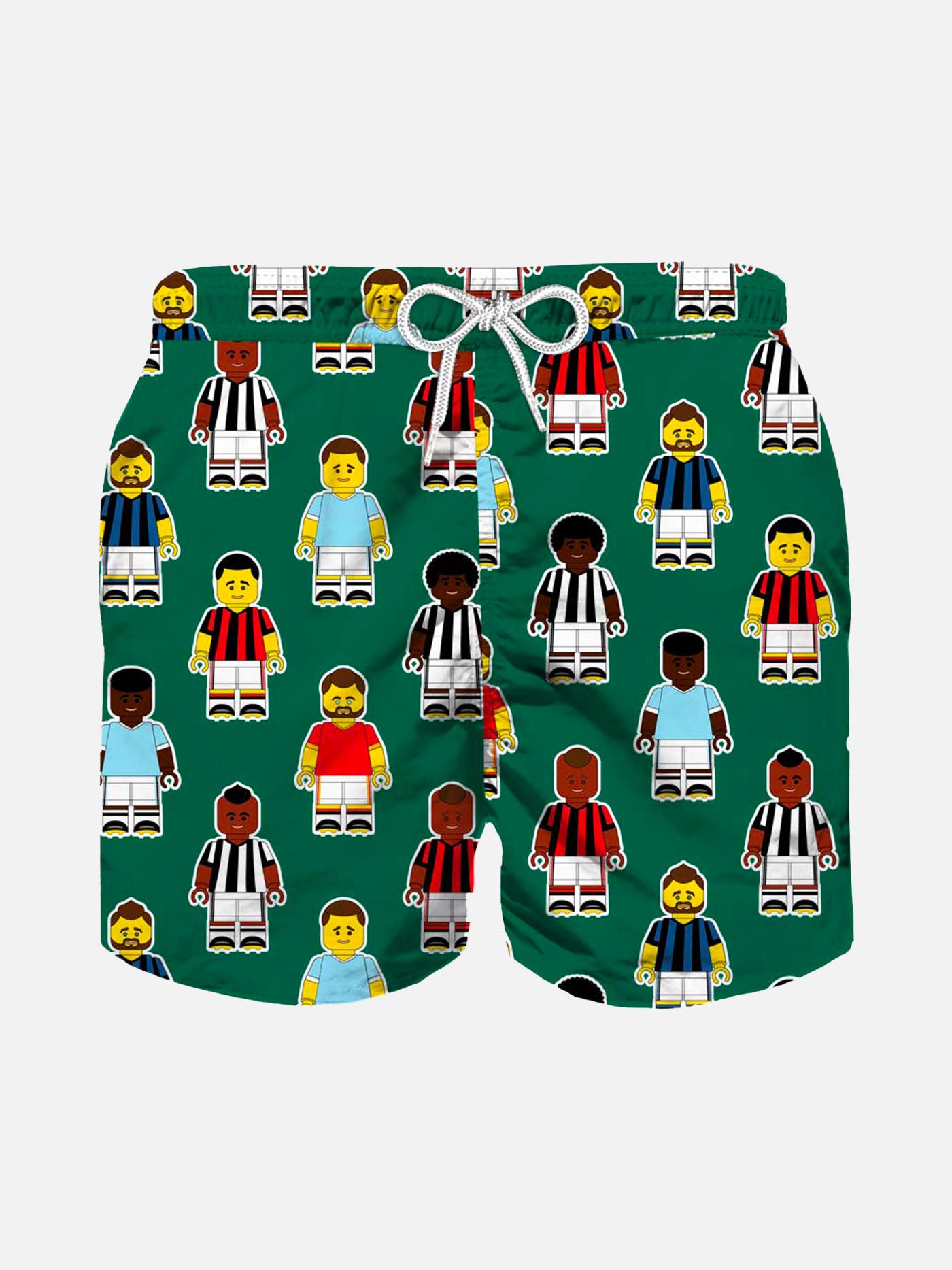 Jungen-Badeshorts mit Fußballspieler-Aufdruck
