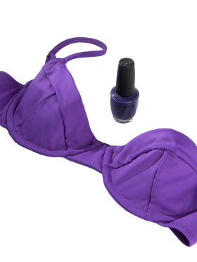 Woman violet underwired bralette  swimsuit
