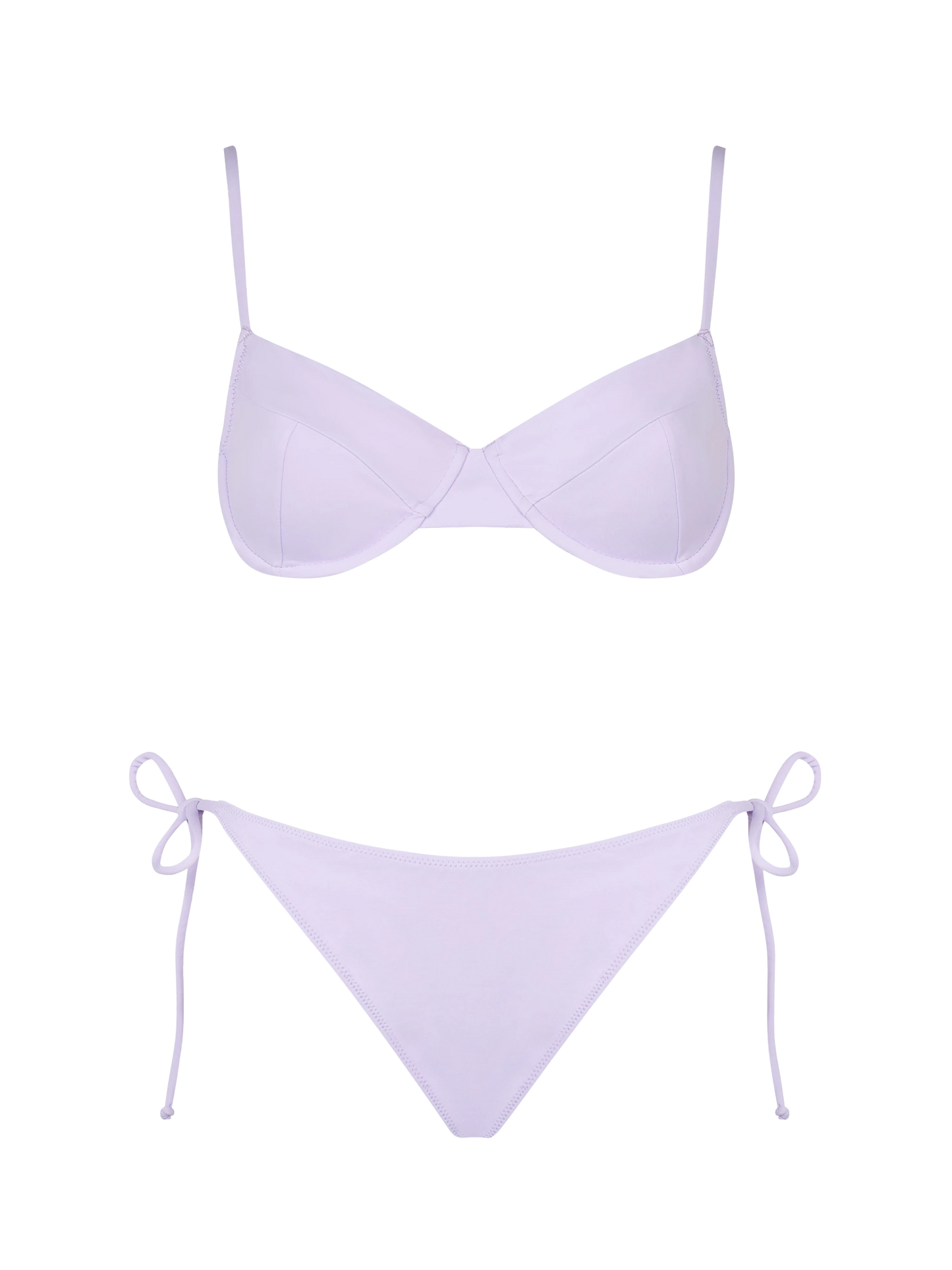 Bikini da donna a bralette lilla