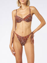 Damen-Bralette-Bikini mit Bandana-Print