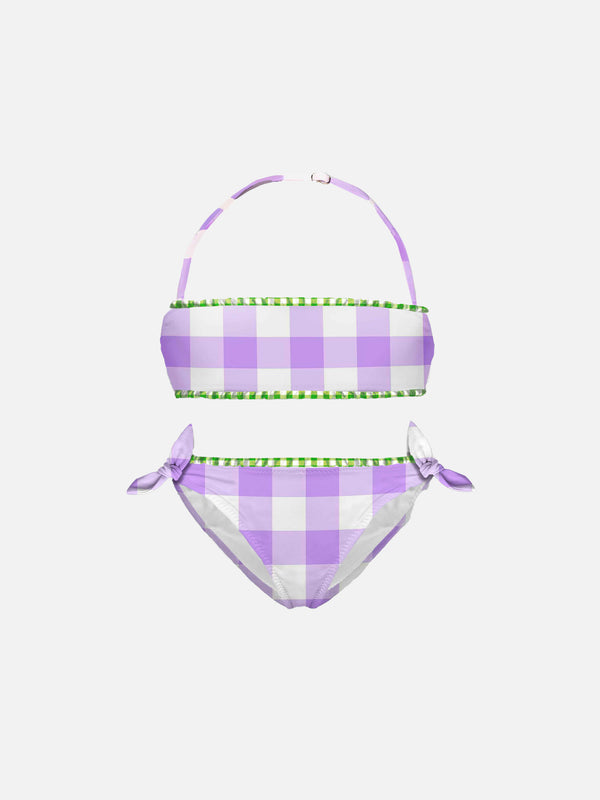 Girl gingham bralette bikini