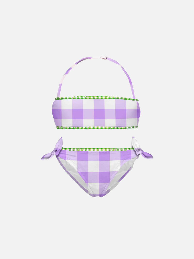 Girl gingham bralette bikini