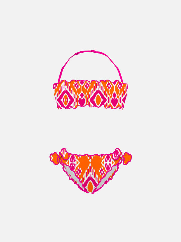 girl-bikini-bandeau-geometrical-print