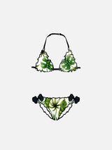 Tropical print girl bikini