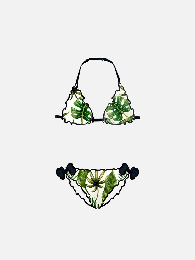 Bikini für Mädchen mit tropischem Print