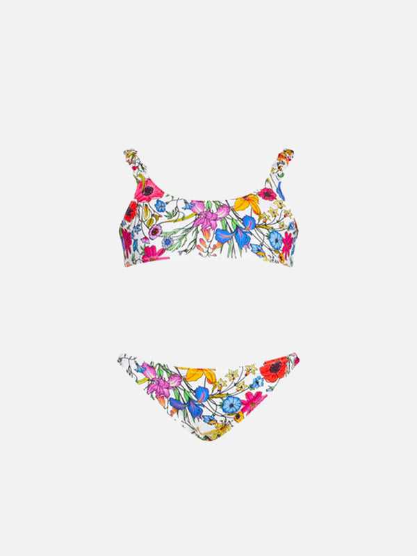 Mädchen-Bralette mit Blumendruck