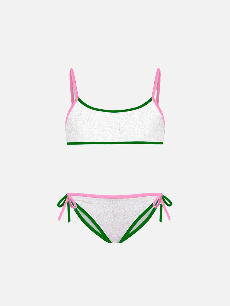 Frottee-Bralette-Bikini für Mädchen