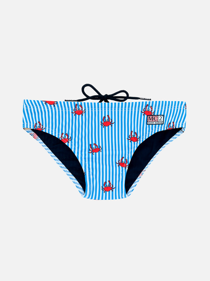 Boy swim briefs Billy with crabs print