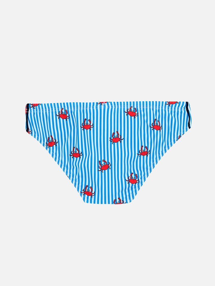 Boy swim briefs Billy with crabs print