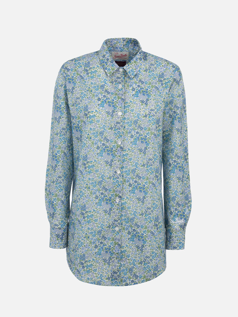 Woman cotton shirt Brigitte with Joanna Luise print | MADE WITH LIBERTY FABRIC