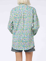 Woman cotton shirt Brigitte with flower print