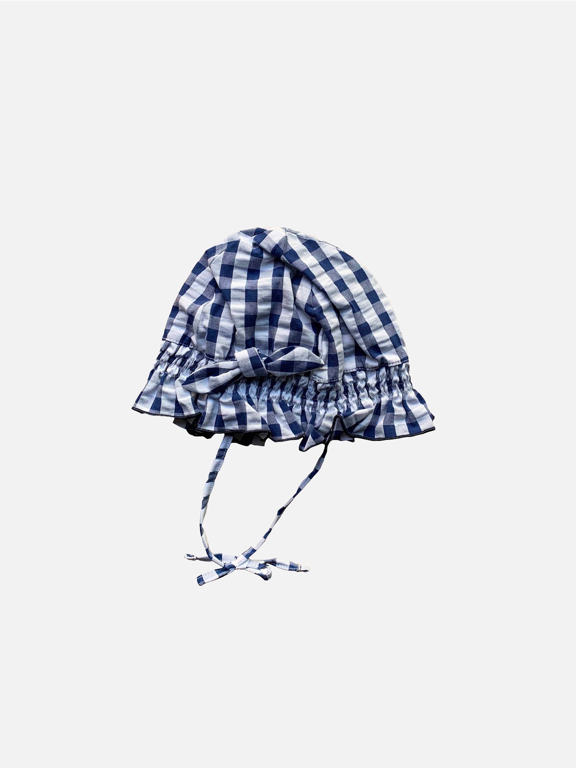 Enfant Bonnet blue vichy print - MC2 Saint Barth