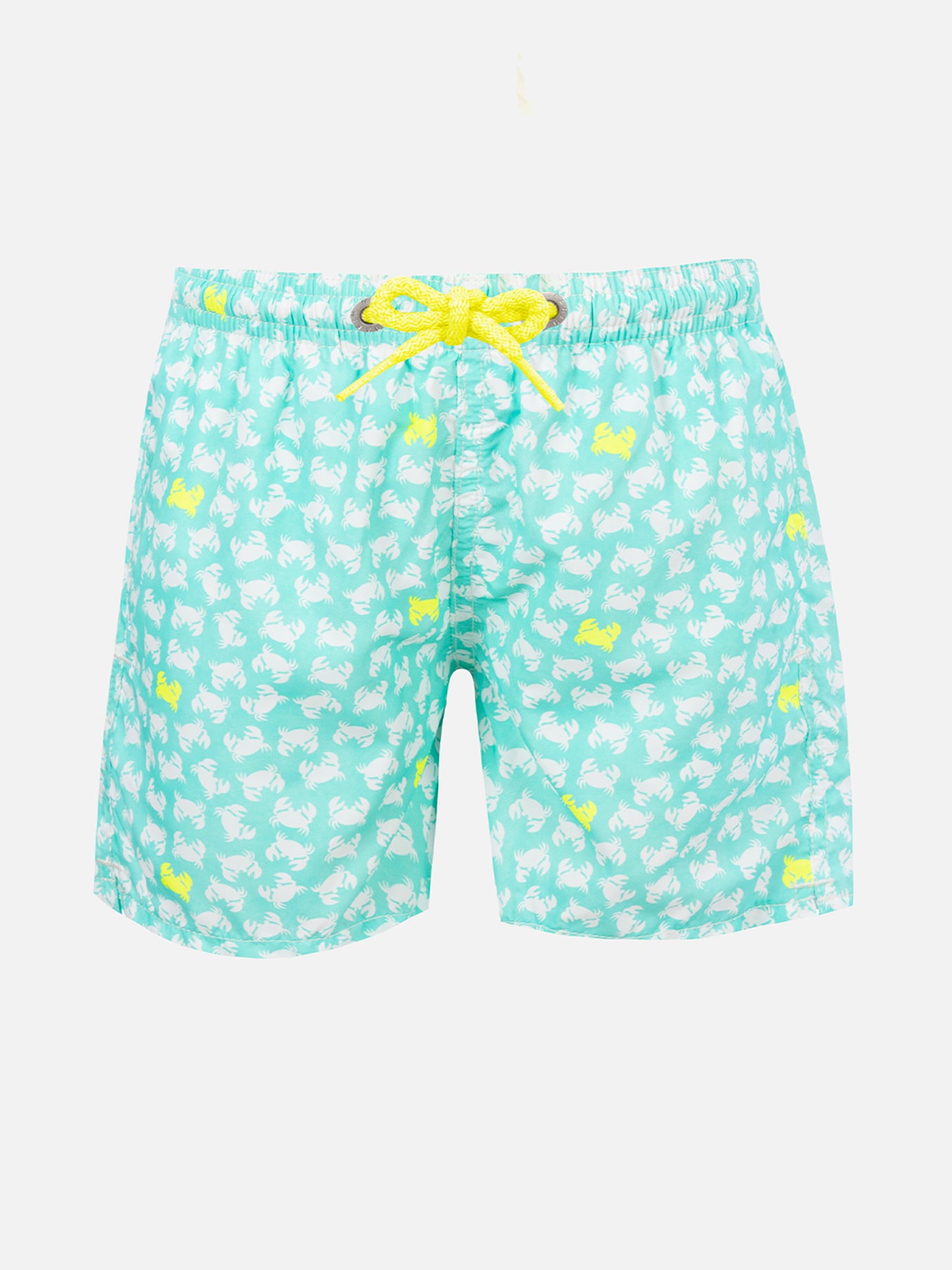 Boy lightweight fabric swimshorts with crabs print