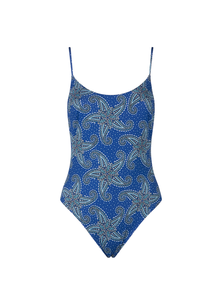 Costume intero con stampa Paisley stelle