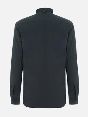 Man British green overshirt Chalet with St. Barth embroidery
