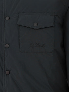 Man British green overshirt Chalet with St. Barth embroidery