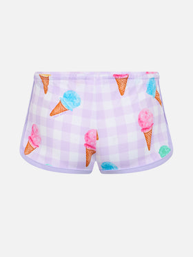 Beach shorts Coco with ice cream print - MC2 Saint Barth