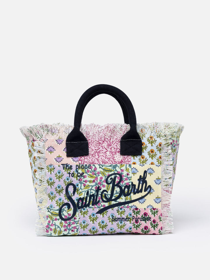 Handtasche „Colette“ aus geblümtem Baumwollsegeltuch