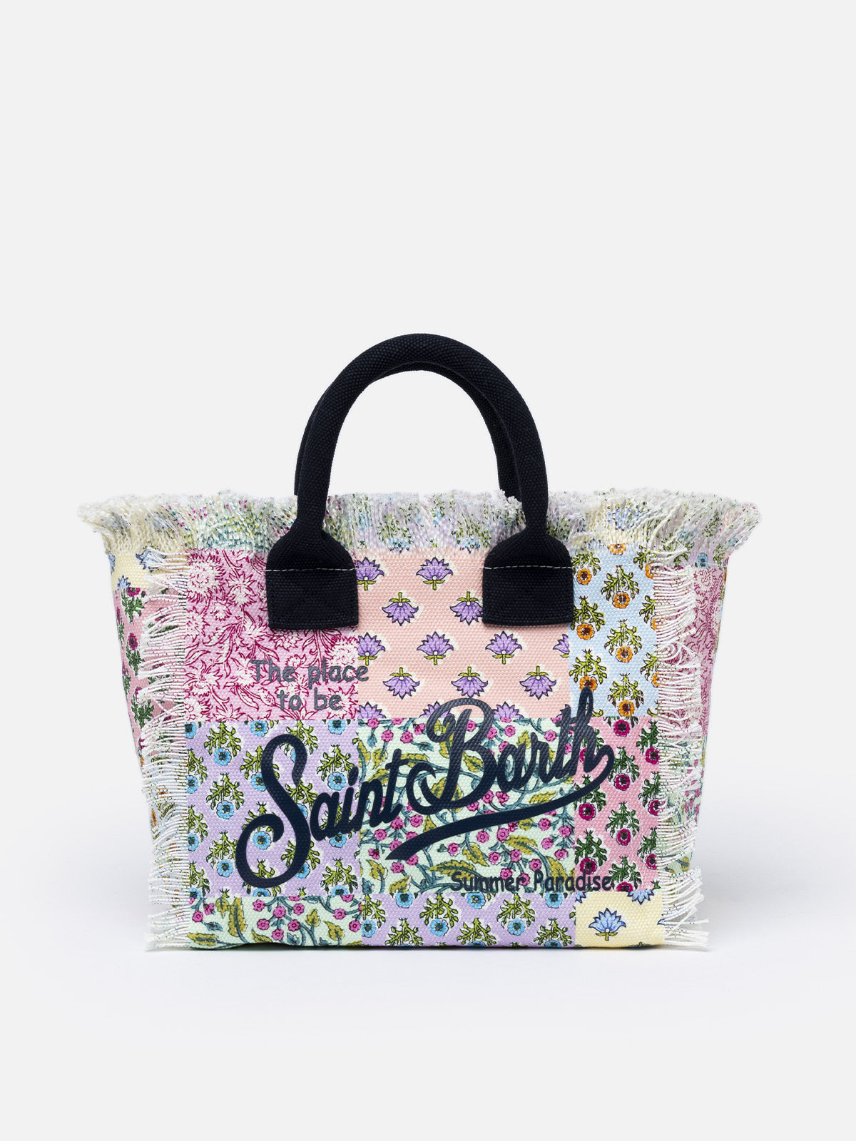 Handtasche „Colette“ aus geblümtem Baumwollsegeltuch