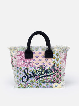 Handtasche „Colette“ aus geblümtem Baumwollsegeltuch