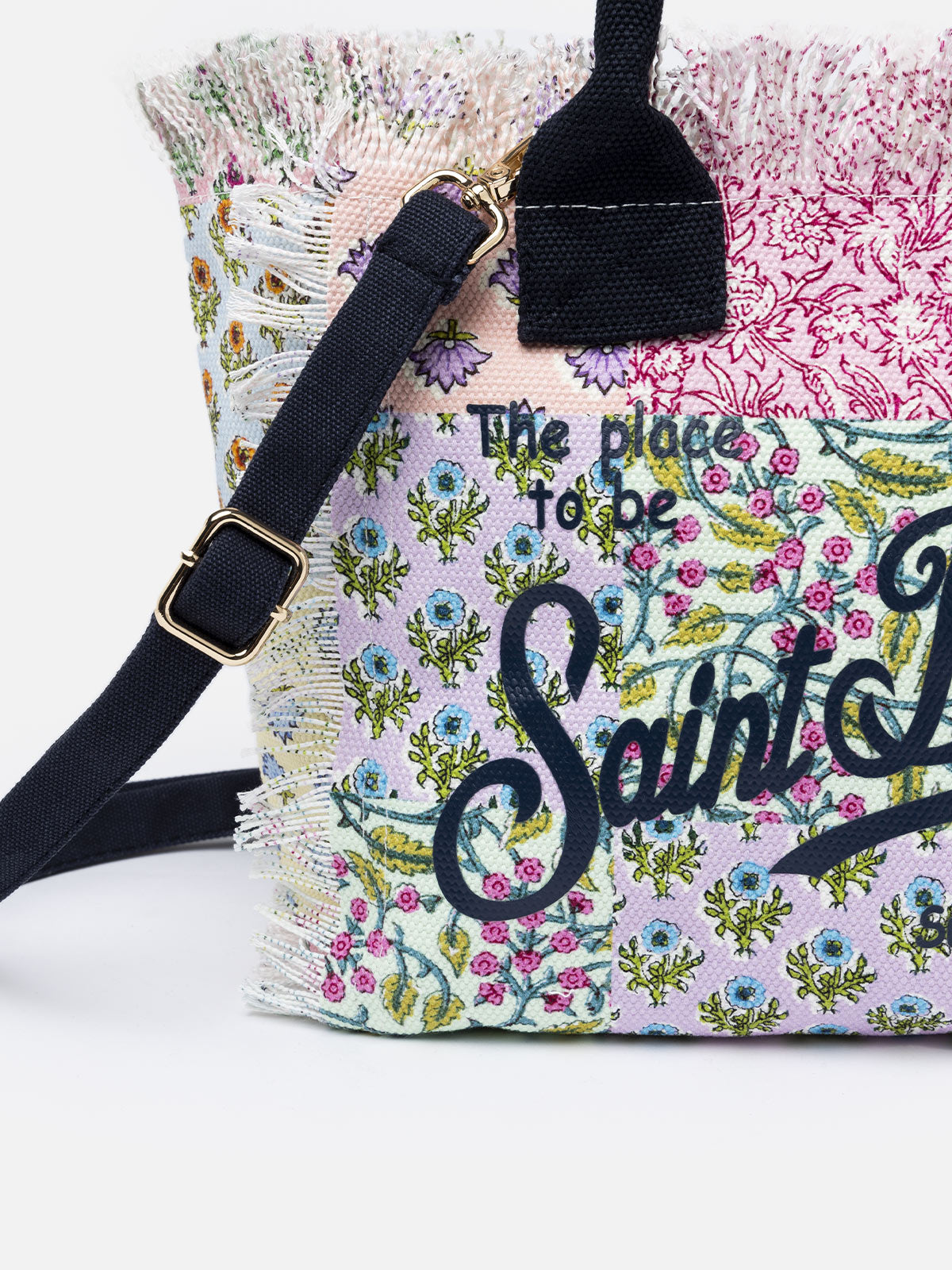 Handtasche „Colette“ aus geblümtem Baumwollsegeltuch