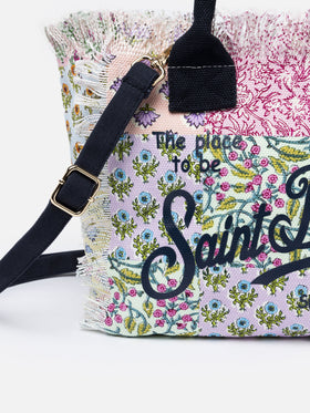 Handtasche „Colette“ aus geblümtem Baumwollsegeltuch