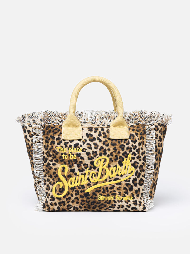 Colette-Handtasche aus Animalier-Baumwollcanvas