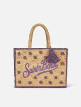 Colette Raffia-Handtasche aus gepunktetem Frottee