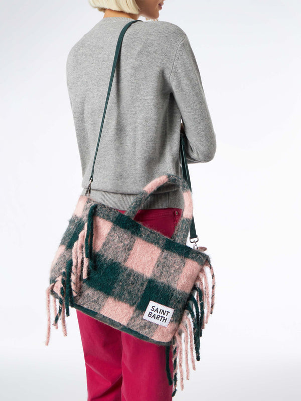 Colette blanket handbag with check print