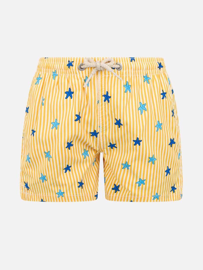 Boy Comfort Light Jr Badeshorts mit Seestern-Print