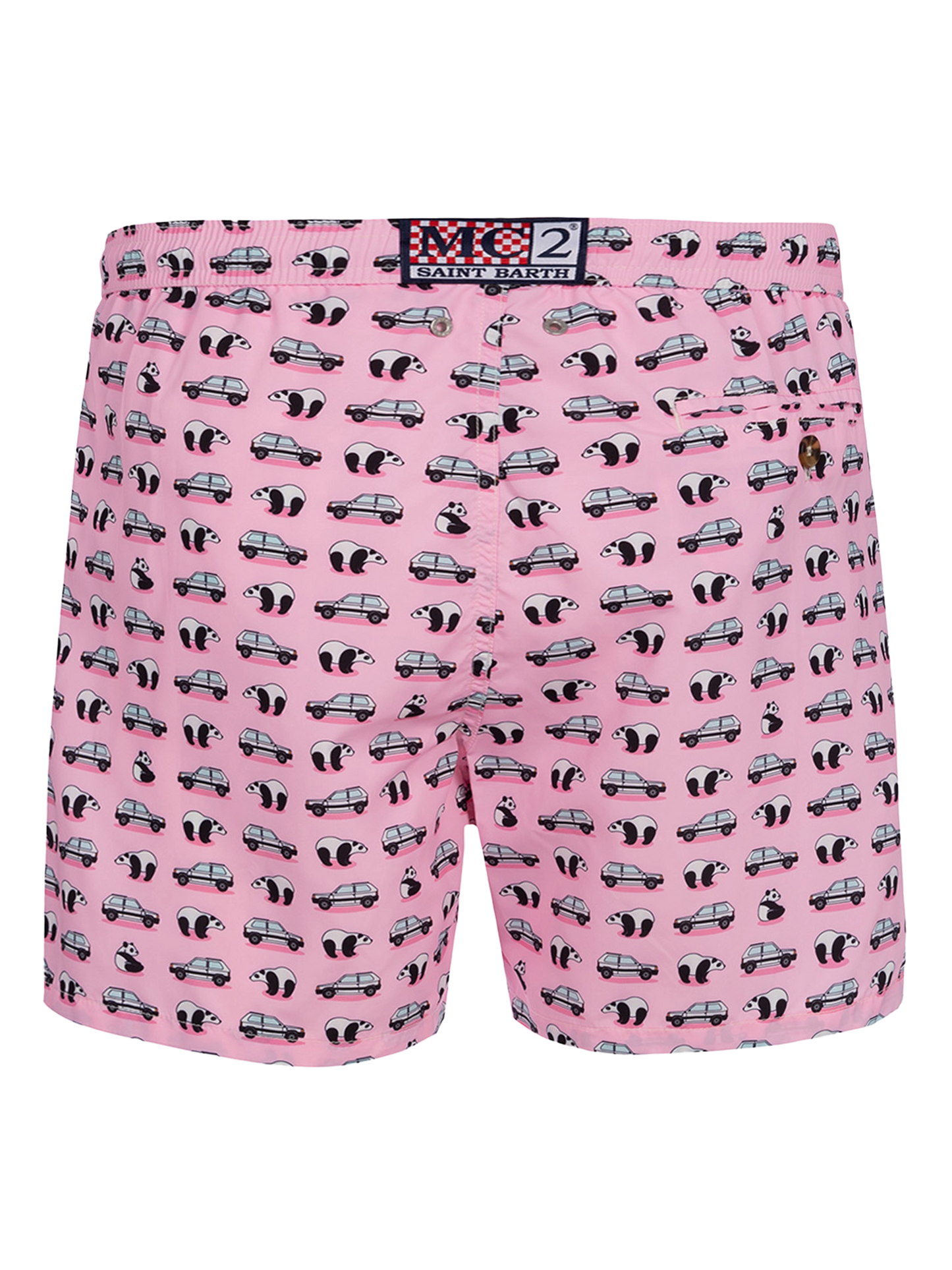 Man lightweight fabric swim-shorts Lighting Micro Fantasy with Panda and panda print | PANDA SPECIAL EDITION