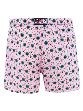 Man lightweight fabric swim-shorts Lighting Micro Fantasy with watches print