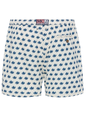 Lightweight fabric swim shorts Lighting with octopus print