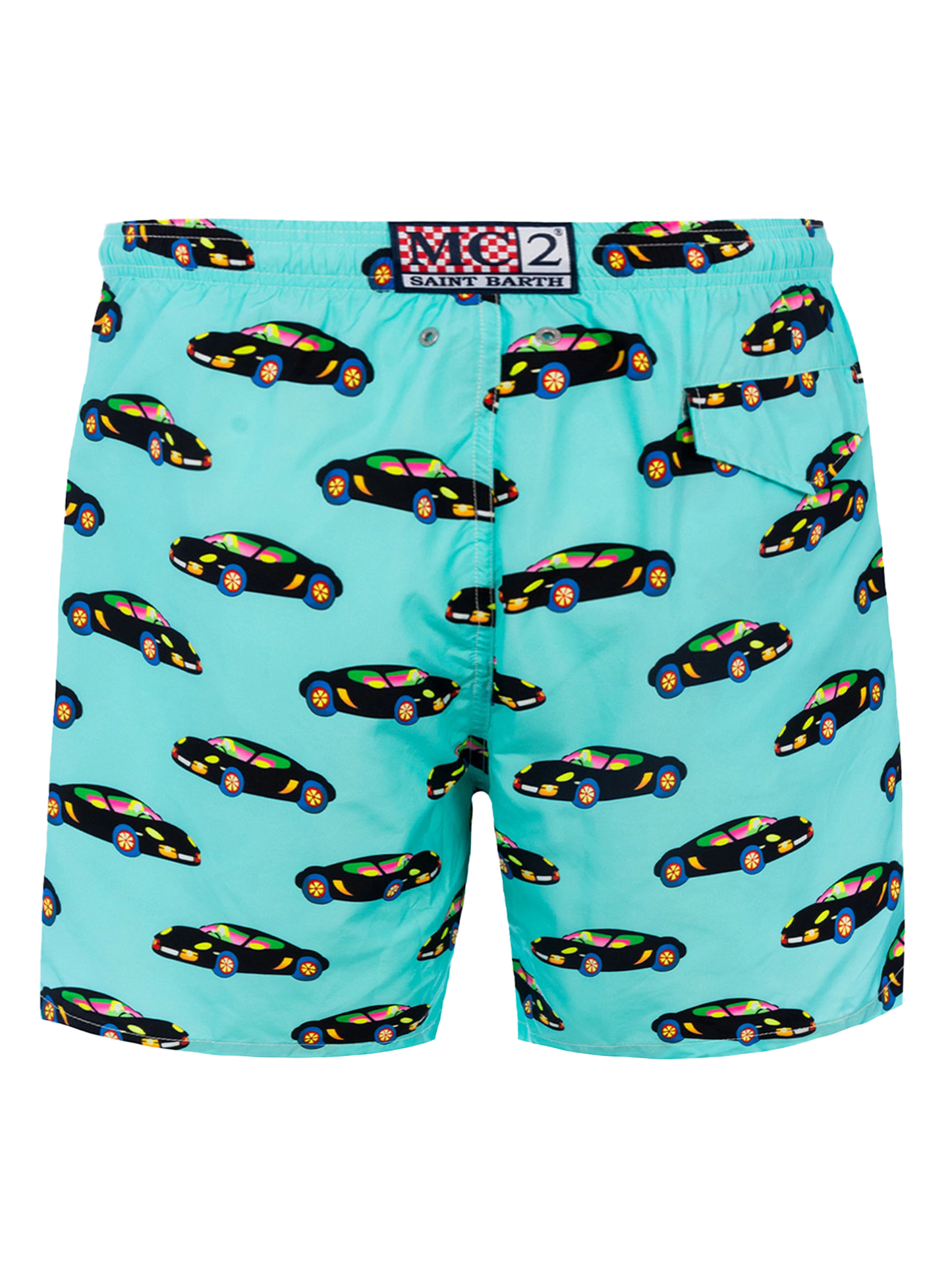 Herren-Badeshorts aus leichtem Stoff Lighting mit Lodola-Autoaufdruck |MARCO LODOLA SPECIAL EDITION