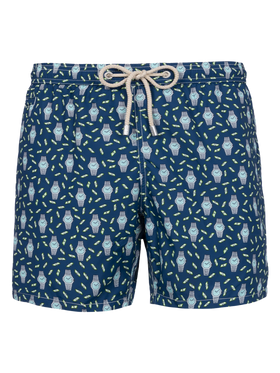 Herren-Badeshorts aus leichtem Stoff Lighting Micro Fantasy mit Uhrenaufdruck