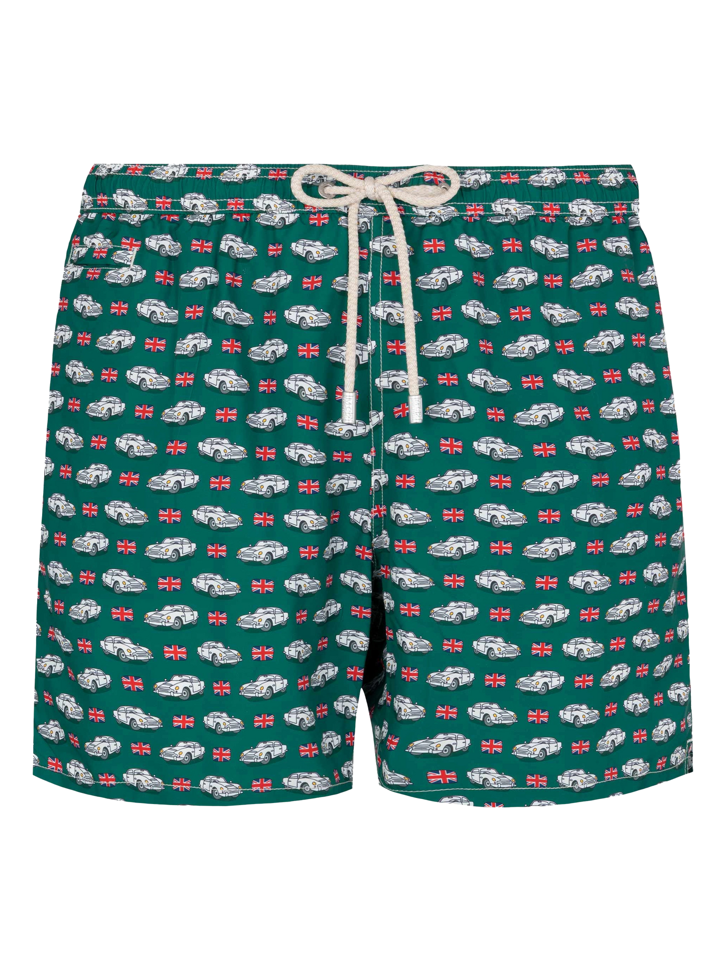 Lightweight fabric swim shorts Lighting with car print