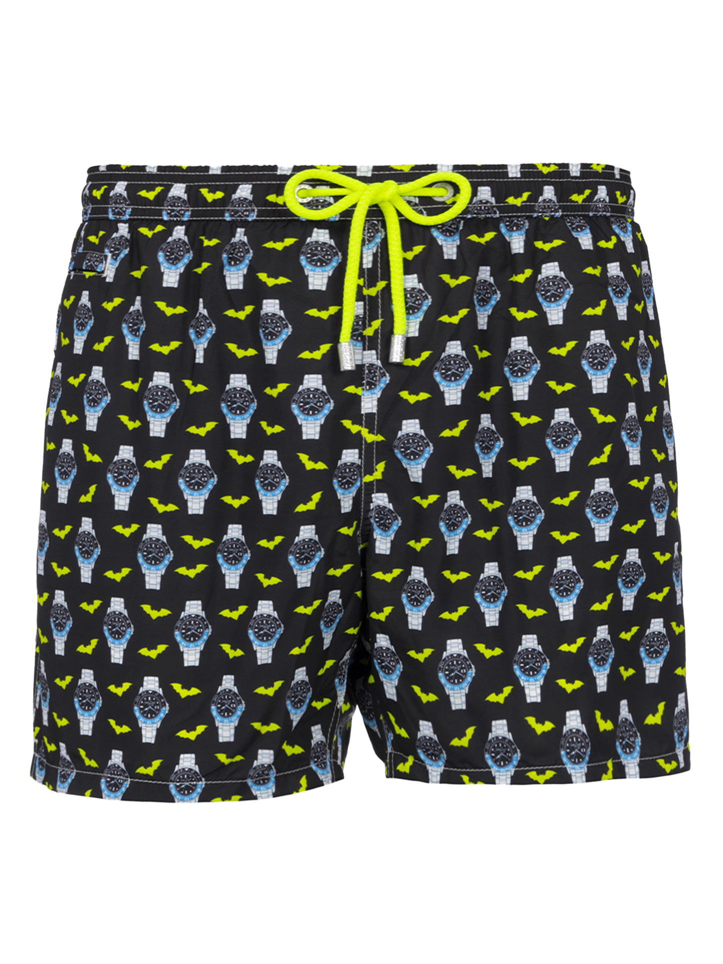 Man lightweight fabric swim-shorts Lighting Micro Fantasy with watches print