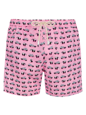 Man lightweight fabric swim-shorts Lighting Micro Fantasy with Panda and panda print | PANDA SPECIAL EDITION