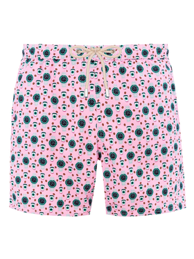 Man lightweight fabric swim-shorts Lighting Micro Fantasy with watches print