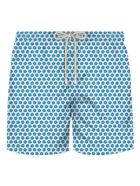 Comfort Light stretch swim shorts with tie print