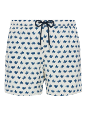 Lightweight fabric swim shorts Lighting with octopus print